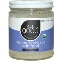 All Good Products, All Good, Органическое кокосовое масло, питание кожи, лаванда, 7.5 ж.унций (222 мл)