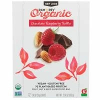 Raw Rev, Органический, шоколадно-малиновый трюфель, 12 батончиков, 1,8 унц. (51 г) каждый