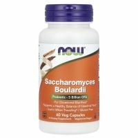NOW Буларди Сахаромицеты, Saccharomyces Boulardii - 5 Миллиардов КОЕ 60 капсул
