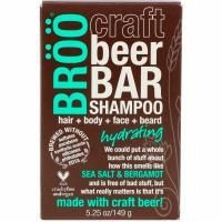 BRöö, Шампунь "Бар крафтового пива", Увлажняющий, морская соль и бергамот, 5,25 унц. (149 г)
