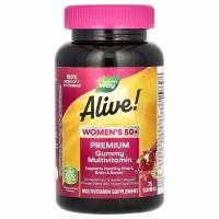 Nature's Way, Alive! Жевательные витамины для женщин 50+, 75 жевательных мармеладок