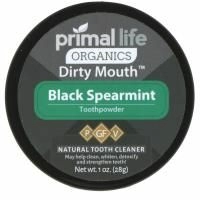 Primal Life Organics, Зубной порошок для грязного рта, черная сладкая мята, 1 унция (28 г)
