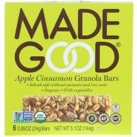 MadeGood, Органические батончики с гранолой, яблоки икорица, 6 батончиков, 0,85 унц. (24 г) каждый