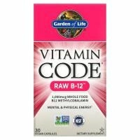 Garden of Life, Витаминный код, Raw B-12, 30 веганских капсул