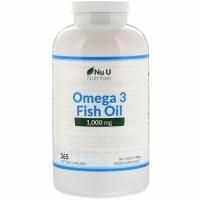 Nu U Nutrition, рыбий жир с омега-3, 1000 мг, 365 капсул