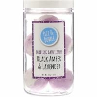 Fizz & Bubble, Шипучие бомбочки для ванной, «Черная амбра и лаванда», 425 г