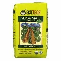 Eco Teas, Рассыпной чай «Чистый Йерба Мате», зеленая энергия, некопченый, 16 унций (454 г)