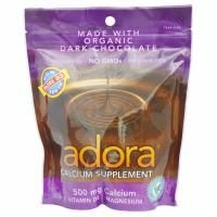 Adora, Добавка с кальцием, с натуральным темным шоколадом, 30 дисков