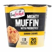 FlapJacked, "Мощный маффин" с пробиотиками, банановая карамель, 1,9 унц. (55 г)