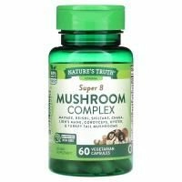 Nature's Truth, Super 8, комплекс с грибами, 60 вегетарианских капсул