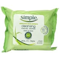 Simple Skincare, Очищающие салфетки для лица, 25 салфеток (7 x 7.5 дюймов/18 x 19 см)