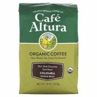 Cafe Altura, органический кофе, Колумбия, цельные зерна, темная обжарка, 283 г (10 унций)