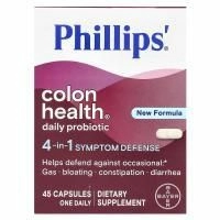 Phillip's, Ежедневный пробиотик для здоровья кишечника, 45 капсул