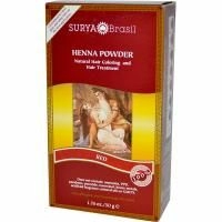 Surya Brasil, Порошок хны, натуральное окрашивание и уход за волосами, рыжий, 50 г