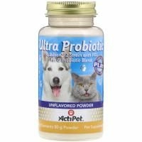 Actipet, Ультра пробиотик, Для собак и кошек, Порошок без вкуса, 50 г