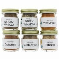 Pure Indian Foods, Органический продукт, набор индийских специй для начинающих, Уровень опыта: средний, ассорти, 6 приправ