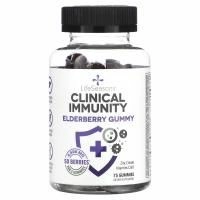 LifeSeasons, Clinical Immunity, жевательная таблетка с бузиной, 6500 мг, 75 жевательных таблеток (3250 мг в 1 жевательной таблетке)