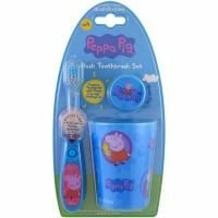Brush Buddies, Свинка Пеппа, набор для чистки зубов, мягкая щетка, набор из 3 предметов