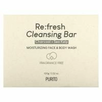 Purito, Re: Fresh Cleansing Bar, древесный уголь и морские водоросли, без отдушек, 100 г (3,52 унции)