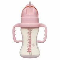Think, Thinkbaby, Thinkster, бутылочка с трубочкой, этап D, цвет розовый, 9 унций