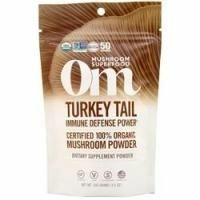om mushrooms, Порошок из грибов Траметес разноцветный - Сертифицированный 100% органический 100 грамм