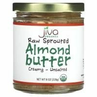Jiva Organics, Необработанное масло из ростков миндаля, несоленое сливочное масло, 228 г (8 унций)