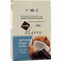 Nugo Nutrition, Тонкий веганский батончик с поджаренным кокосом 12 батончиков