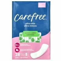 Carefree, ультратонкие, супердлинные прокладки, 28 штук