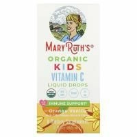 MaryRuth's, Organic, жидкие капли с витамином C для детей, для детей от 4 до 13 лет, с апельсином и ванилью, 60 мл (2 жидк. унц.)