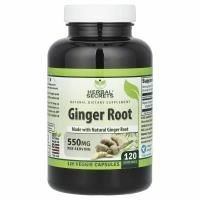 Herbal Secrets, Корень имбиря, 550 мг, 120 растительных капсул