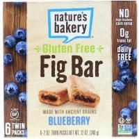 Nature's Bakery, Безглютеновый батончик из инжира, черника, 6 двойных упаковок, по 2 унц. каждый