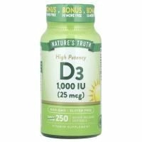 Nature's Truth, Vitamin D3, 25 mcg, 1000 МЕ, 250 Quick Release Softgels