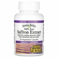 Natural Factors, Stress-Relax, 100% чистый экстракт шафрана, 60 вегетарианских капсул