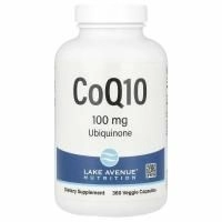 Lake Avenue Nutrition, коэнзим Q10, класса USP, 100 мг, 360 растительных капсул