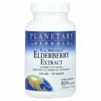 Planetary Herbals, Экстракт бузины Full Spectrum ™, 1050 мг, 90 таблеток (525 мг на таблетку)