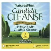 Nature's Plus, Очищение от кандиды, программа на 7 дней, 2 бутылочки по 28 капсул