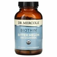 Dr. Mercola, Biothin, горькая дыня и желтокорень, 120 капсул
