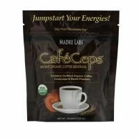 Madre Labs, CafeCeps, Растворимый органический кофе с грибами кордицепс и рейши, 3.52 oz (100 g)
