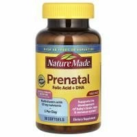 Nature Made, Prenatal Multi + DHA(ДГК), 90 капсул