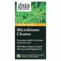 Gaia Herbs, Microbiome Cleanse, 60 веганских жидких фитокапсул