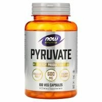 Now Foods, Пируват, 600 мг, 100 капсул