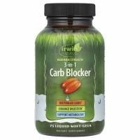 Irwin Naturals, 3-в-1 блокировщие углеводов, Maximum Strength, 75 гелевых капсул