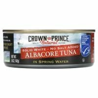 Crown Prince Natural, Длинноперый тунец, Плотное белое мясо - Без добавления соли, В пресной воде, 5 унций (142 г)