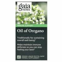 Gaia Herbs, Масло орегано, 60 вегетарианских жидких фито-капсул