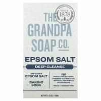 Grandpa's, Кусковое мыло для лица и для тела, глубоко очищает, с английской солью, 4,25 унции (120г)