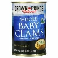 Crown Prince Natural, Целые детские моллюски, упакованные в воду, 283 г (10 унций)