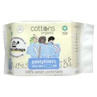 Cottons, Ежедневные прокладки с покрывающим слоем из 100% чистого хлопка, ультратонкие, 24 шт.