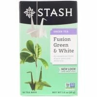 Stash Tea, Green Tea, Fusion Green & White, 18 Tea Bags, 1.0 oz (29 g)