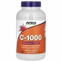 Now Foods, C-1000, с 100 мг биофлавоноидов, 250 растительных капсул