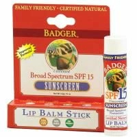 Badger Company, Солнцезащитный крем бальзам для губ, SPF 15, Без запаха, 0,15 унции (4,2 г)